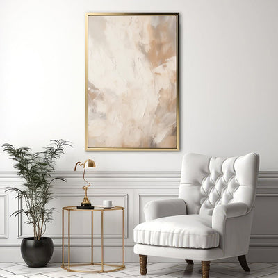 Canvas Wall Art Stretched Over Wooden Frame with Floating Frame and Brown Smoke Painting CV4134 - Al Rugaib Furniture