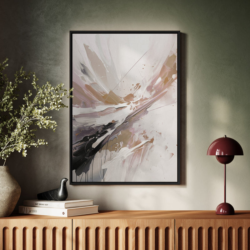 Canvas Wall Art Stretched Over Wooden Frame with Floating Frame and Brown Stain Painting CV4136 - Al Rugaib Furniture