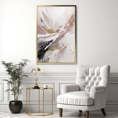 Canvas Wall Art Stretched Over Wooden Frame with Floating Frame and Brown Stain Painting CV4136 - Al Rugaib Furniture