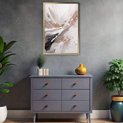 Canvas Wall Art Stretched Over Wooden Frame with Floating Frame and Brown Stain Painting CV4136 - Al Rugaib Furniture