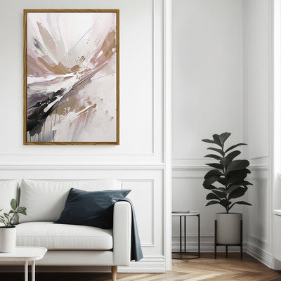 Canvas Wall Art Stretched Over Wooden Frame with Floating Frame and Brown Stain Painting CV4136 - Al Rugaib Furniture