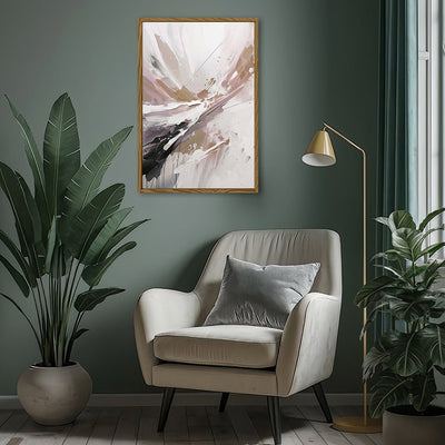 Canvas Wall Art Stretched Over Wooden Frame with Floating Frame and Brown Stain Painting CV4136 - Al Rugaib Furniture