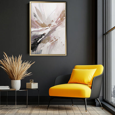 Canvas Wall Art Stretched Over Wooden Frame with Floating Frame and Brown Stain Painting CV4136 - Al Rugaib Furniture