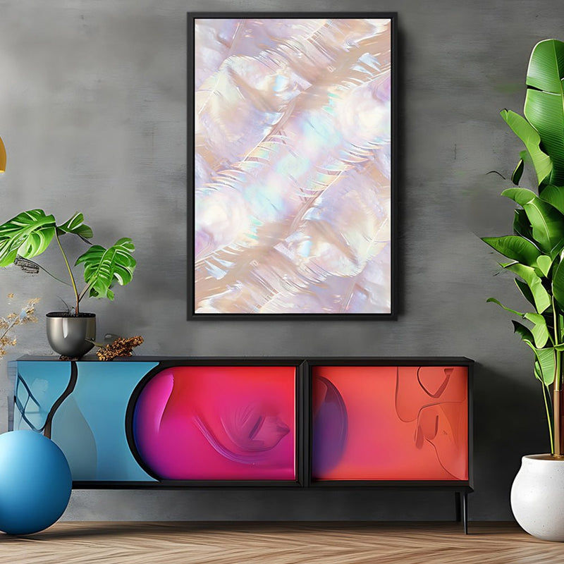 Canvas Wall Art Stretched Over Wooden Frame with Floating Frame and Colourful Painting CV4142 - Al Rugaib Furniture