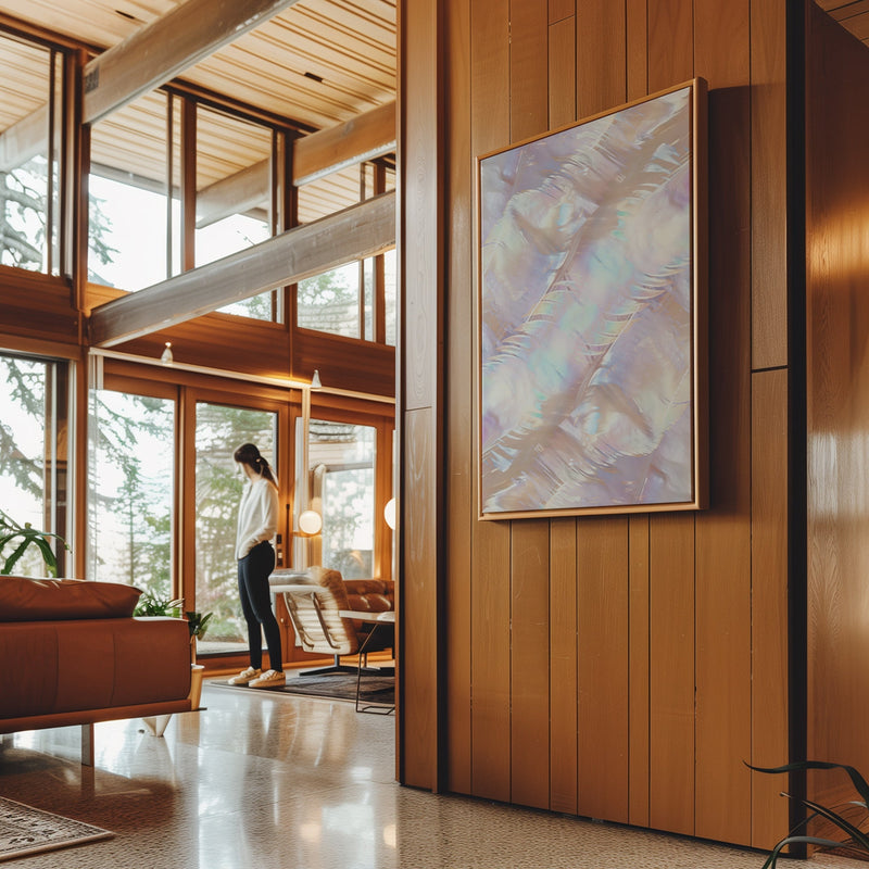 Canvas Wall Art Stretched Over Wooden Frame with Floating Frame and Colourful Painting CV4142 - Al Rugaib Furniture