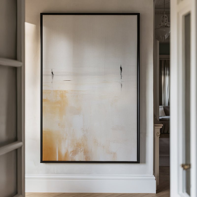 Canvas Wall Art Stretched Over Wooden Frame with Floating Frame and Couple On Lake Painting CV4145 - Al Rugaib Furniture