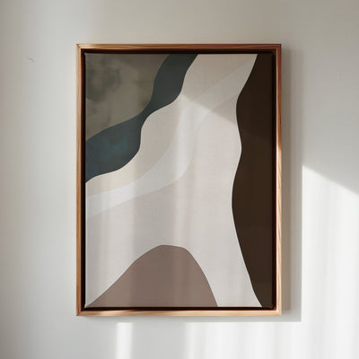 Canvas Wall Art Stretched Over Wooden Frame with Floating Frame and Cross Road Abstract Painting CV4146 - Al Rugaib Furniture