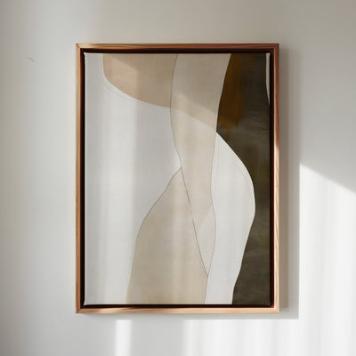 Canvas Wall Art Stretched Over Wooden Frame with Floating Frame and Desert Abstract Painting CV4148 - Al Rugaib Furniture