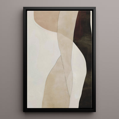 Canvas Wall Art Stretched Over Wooden Frame with Floating Frame and Desert Abstract Painting CV4148 - Al Rugaib Furniture