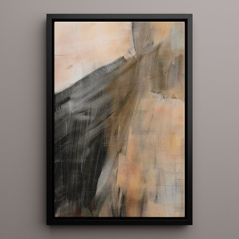 Canvas Wall Art Stretched Over Wooden Frame with Floating Frame and Dust Abstract Painting CV4149 - Al Rugaib Furniture
