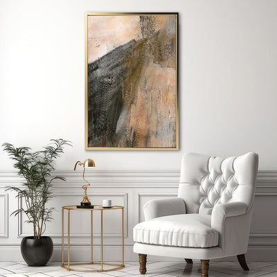 Canvas Wall Art Stretched Over Wooden Frame with Floating Frame and Dust Abstract Painting CV4149 - Al Rugaib Furniture