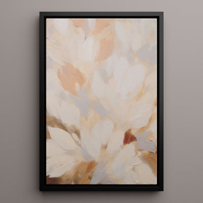 Canvas Wall Art Stretched Over Wooden Frame with Floating Frame and Floral Design Painting CV4156 - Al Rugaib Furniture