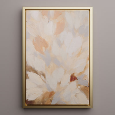 Canvas Wall Art Stretched Over Wooden Frame with Floating Frame and Floral Design Painting CV4156 - Al Rugaib Furniture