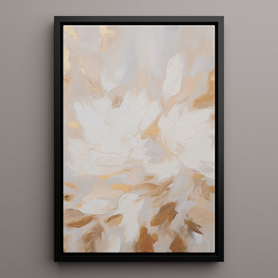 Canvas Wall Art Stretched Over Wooden Frame with Floating Frame and Floral Pattern Painting CV4157 - Al Rugaib Furniture