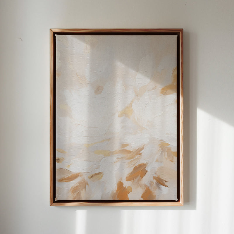 Canvas Wall Art Stretched Over Wooden Frame with Floating Frame and Floral Pattern Painting CV4157 - Al Rugaib Furniture