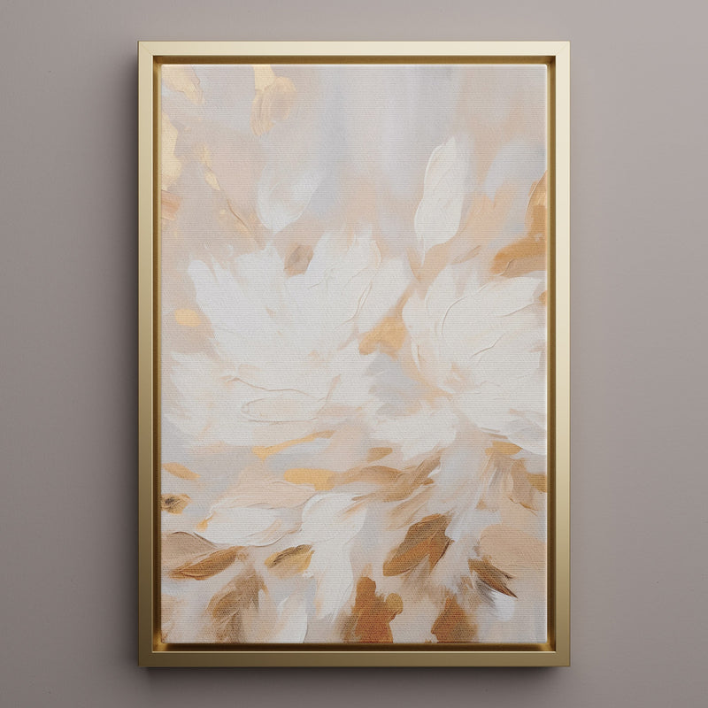 Canvas Wall Art Stretched Over Wooden Frame with Floating Frame and Floral Pattern Painting CV4157 - Al Rugaib Furniture