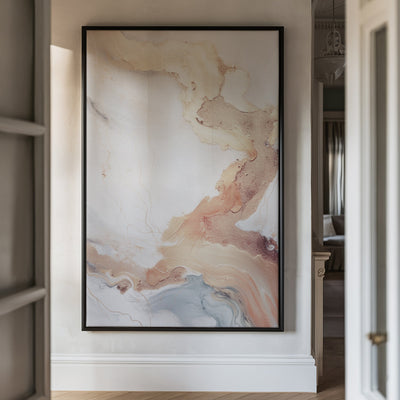 Canvas Wall Art Stretched Over Wooden Frame with Floating Frame and Gold Marble Painting CV4161 - Al Rugaib Furniture