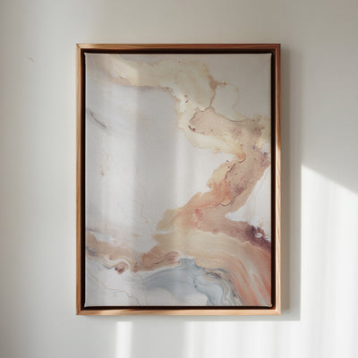 Canvas Wall Art Stretched Over Wooden Frame with Floating Frame and Gold Marble Painting CV4161 - Al Rugaib Furniture