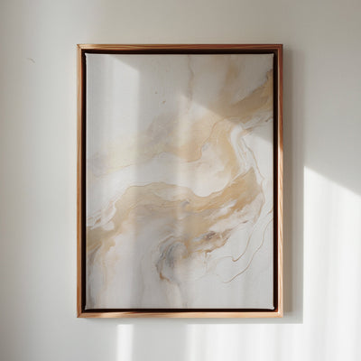Canvas Wall Art Stretched Over Wooden Frame with Floating Frame and Gold Marble Painting CV4163 - Al Rugaib Furniture