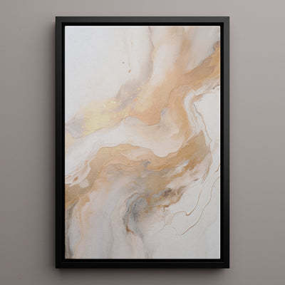 Canvas Wall Art Stretched Over Wooden Frame with Floating Frame and Gold Marble Painting CV4163 - Al Rugaib Furniture