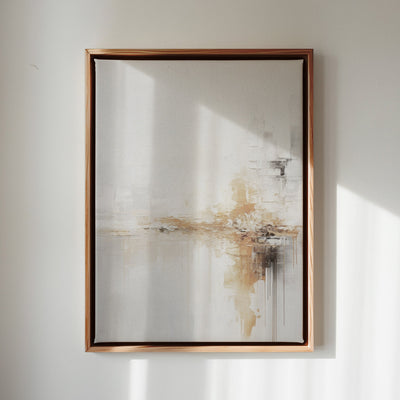 Canvas Wall Art Stretched Over Wooden Frame with Floating Frame and Gold Pattern Painting CV4164 - Al Rugaib Furniture