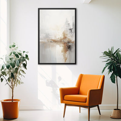 Canvas Wall Art Stretched Over Wooden Frame with Floating Frame and Gold Pattern Painting CV4164 - Al Rugaib Furniture