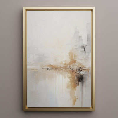 Canvas Wall Art Stretched Over Wooden Frame with Floating Frame and Gold Pattern Painting CV4164 - Al Rugaib Furniture