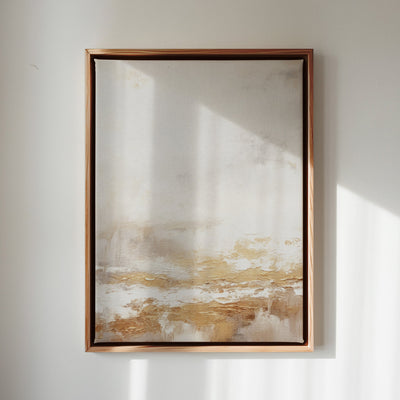 Canvas Wall Art Stretched Over Wooden Frame with Floating Frame and Gold Pattern Painting CV4166 - Al Rugaib Furniture