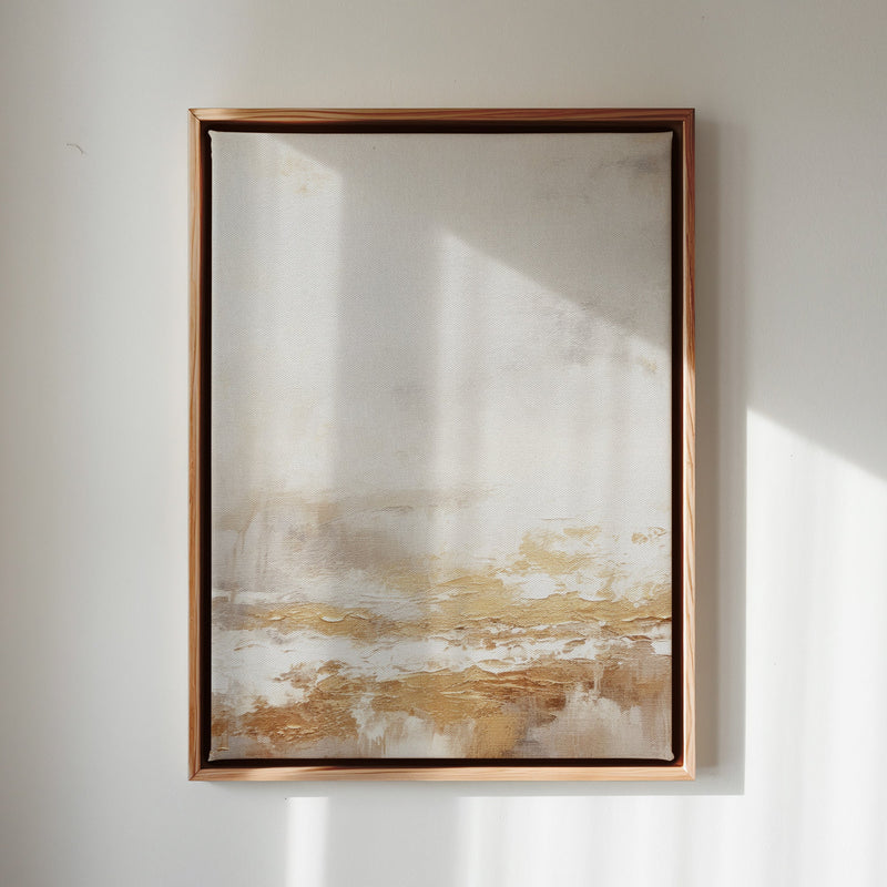 Canvas Wall Art Stretched Over Wooden Frame with Floating Frame and Gold Pattern Painting CV4166 - Al Rugaib Furniture