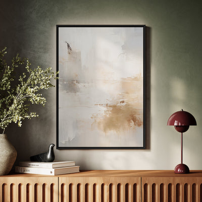 Canvas Wall Art Stretched Over Wooden Frame with Floating Frame and Gold Smoke Painting CV4169 - Al Rugaib Furniture
