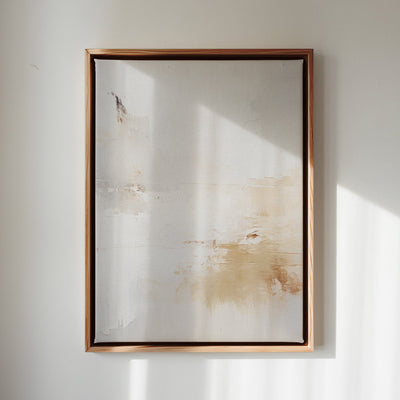 Canvas Wall Art Stretched Over Wooden Frame with Floating Frame and Gold Smoke Painting CV4169 - Al Rugaib Furniture