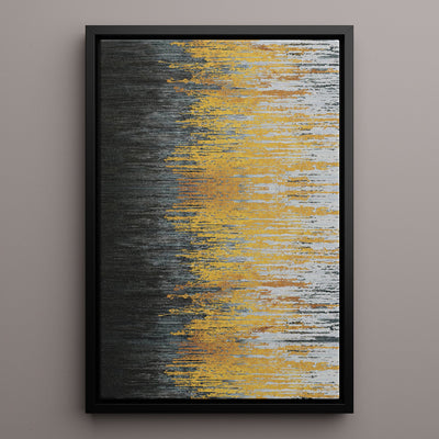Canvas Wall Art Stretched Over Wooden Frame with Floating Frame and Golden Forest Abstract Painting CV4171 - Al Rugaib Furniture