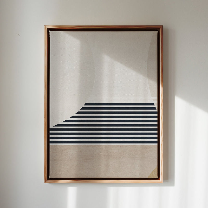 Canvas Wall Art Stretched Over Wooden Frame with Floating Frame and Golden Horse Abstract Painting CV4173 - Al Rugaib Furniture