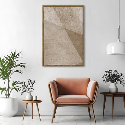 Canvas Wall Art Stretched Over Wooden Frame with Floating Frame and Golden Horse Abstract Painting CV4174 - Al Rugaib Furniture