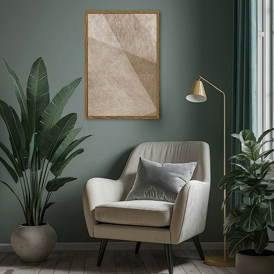 Canvas Wall Art Stretched Over Wooden Frame with Floating Frame and Golden Horse Abstract Painting CV4174 - Al Rugaib Furniture