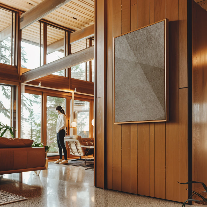 Canvas Wall Art Stretched Over Wooden Frame with Floating Frame and Golden Horse Abstract Painting CV4174 - Al Rugaib Furniture