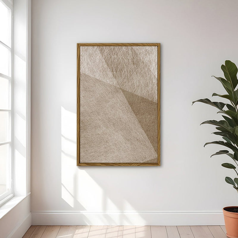 Canvas Wall Art Stretched Over Wooden Frame with Floating Frame and Golden Horse Abstract Painting CV4174 - Al Rugaib Furniture