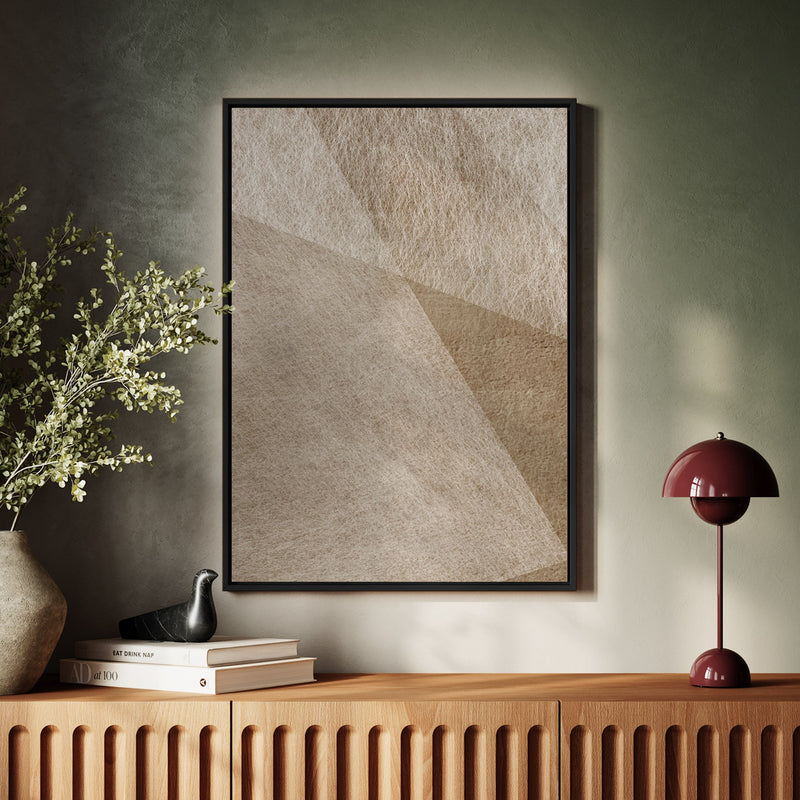 Canvas Wall Art Stretched Over Wooden Frame with Floating Frame and Golden Horse Abstract Painting CV4174 - Al Rugaib Furniture