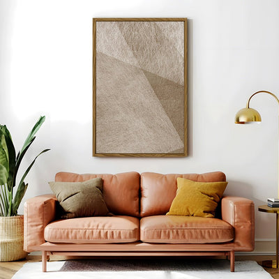 Canvas Wall Art Stretched Over Wooden Frame with Floating Frame and Golden Horse Abstract Painting CV4174 - Al Rugaib Furniture