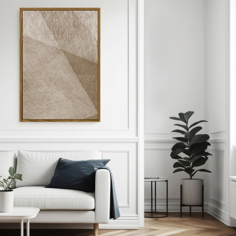 Canvas Wall Art Stretched Over Wooden Frame with Floating Frame and Golden Horse Abstract Painting CV4174 - Al Rugaib Furniture