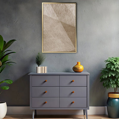 Canvas Wall Art Stretched Over Wooden Frame with Floating Frame and Golden Horse Abstract Painting CV4174 - Al Rugaib Furniture