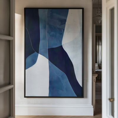 Canvas Wall Art Stretched Over Wooden Frame with Floating Frame and Ice Abstract Painting CV4187 - Al Rugaib Furniture