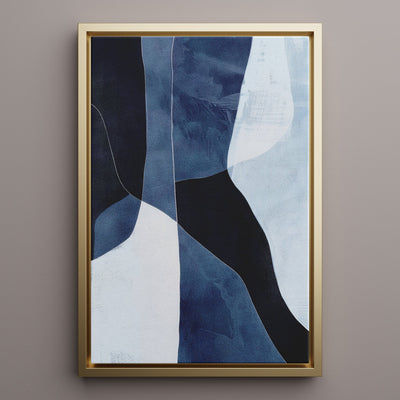 Canvas Wall Art Stretched Over Wooden Frame with Floating Frame and Ice Abstract Painting CV4187 - Al Rugaib Furniture