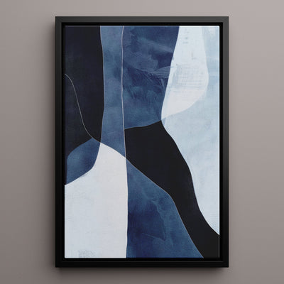 Canvas Wall Art Stretched Over Wooden Frame with Floating Frame and Ice Abstract Painting CV4187 - Al Rugaib Furniture