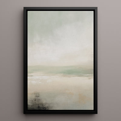Canvas Wall Art Stretched Over Wooden Frame with Floating Frame and lake Abstract Painting CV4189 - Al Rugaib Furniture