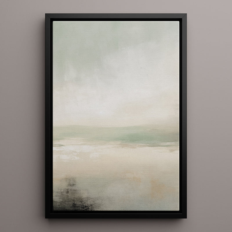 Canvas Wall Art Stretched Over Wooden Frame with Floating Frame and lake Abstract Painting CV4189 - Al Rugaib Furniture