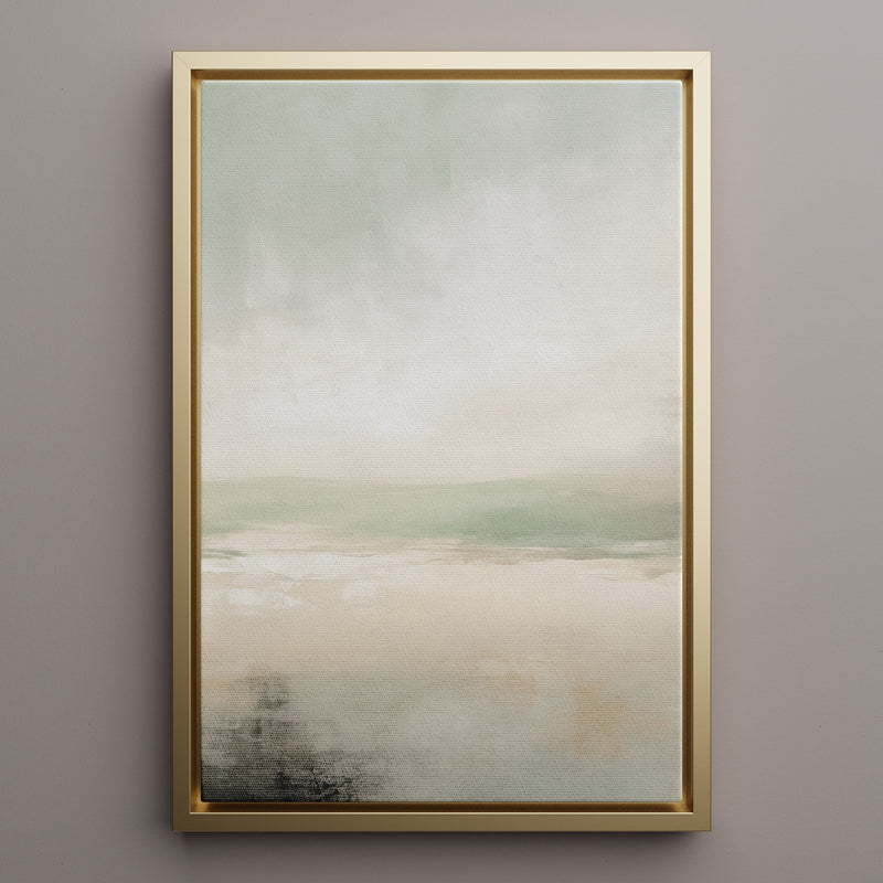Canvas Wall Art Stretched Over Wooden Frame with Floating Frame and lake Abstract Painting CV4189 - Al Rugaib Furniture