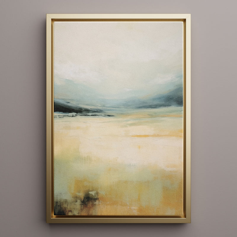 Canvas Wall Art Stretched Over Wooden Frame with Floating Frame and Lake Abstract Painting CV4191 - Al Rugaib Furniture
