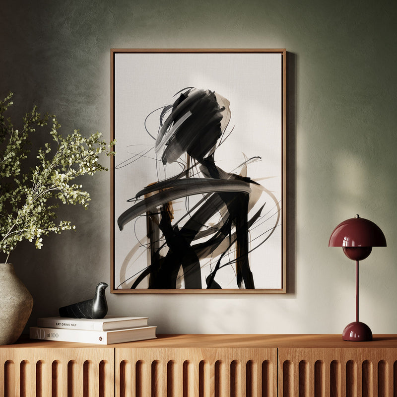 Canvas Wall Art Stretched Over Wooden Frame with Floating Frame and Lost Painting CV4192 - Al Rugaib Furniture