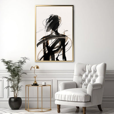 Canvas Wall Art Stretched Over Wooden Frame with Floating Frame and Lost Painting CV4192 - Al Rugaib Furniture